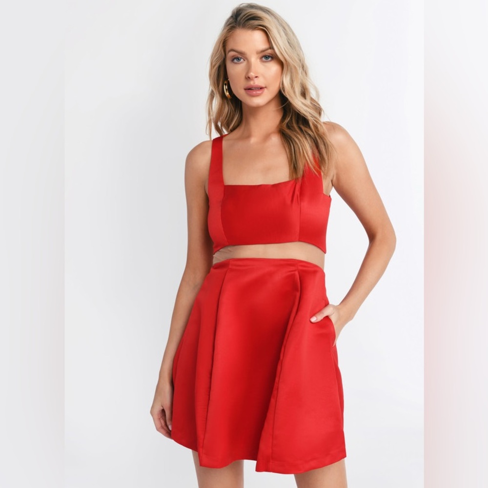 Tobi Red Flare Dress Size XS